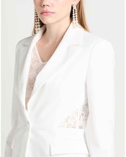 Liu Jo White Blazer Polyester