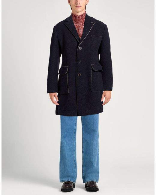 Bob Blue Coat Polyester, Acrylic, Wool, Elastane for men