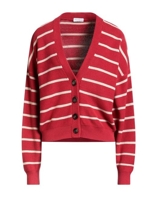 Brunello Cucinelli Red Cardigans