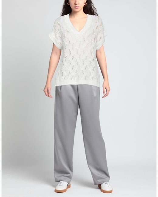 Eleventy White Jumper