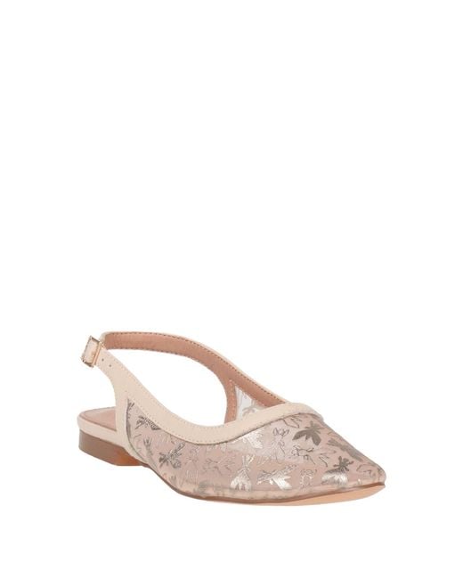 Patrizia Pepe Pink Ballet Flats Leather, Textile Fibers