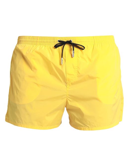 DSquared² Yellow Swim Trunks for men