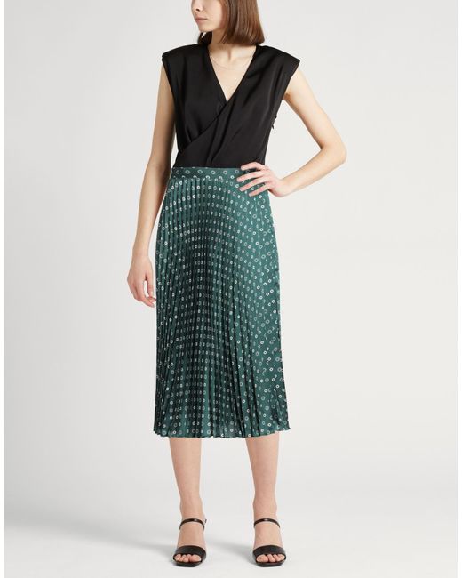 Marella Green Midi Skirt Polyester
