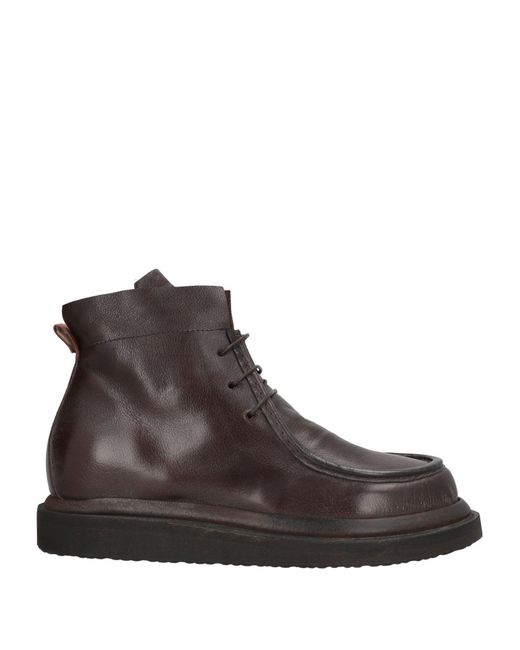 Moma Brown Dark Ankle Boots Calfskin