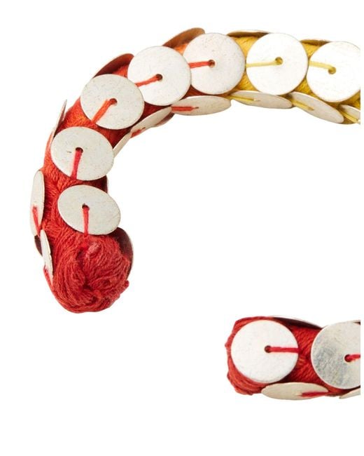 Isabel Marant Red Bracelet Textile Fibers, Metal