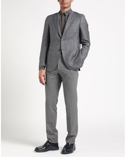 Tombolini Gray Blazer Wool, Silk, Linen for men