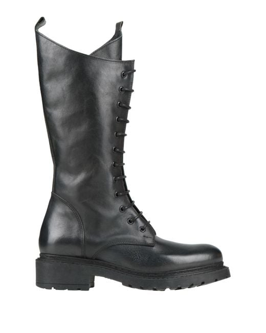 METISSE Black Boot Leather
