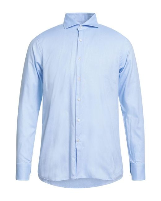 Bagutta Blue Light Shirt Cotton for men