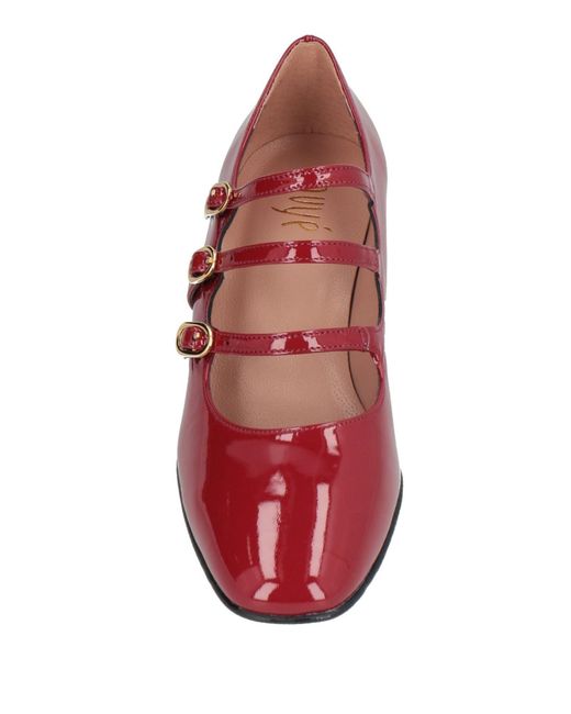 Ovyè Red Brick Pumps Leather
