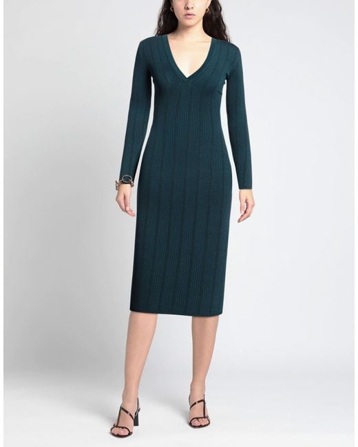 Elisabetta Franchi Blue Midi Dress