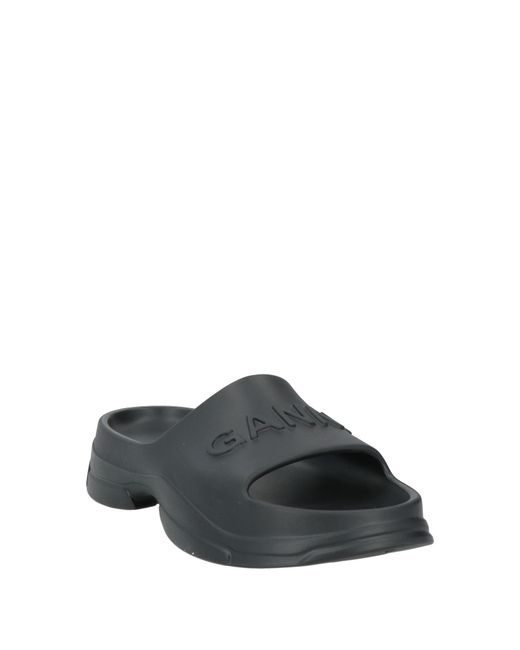 Ganni Black Sandals Rubber