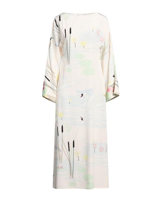 BERNADETTE White Ivory Maxi Dress Silk