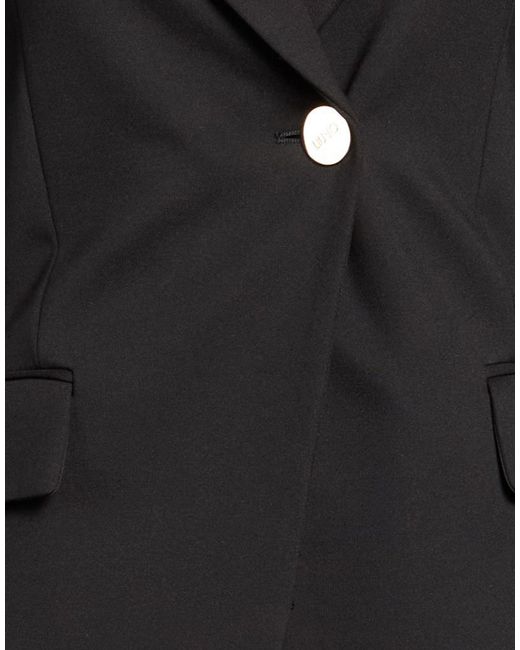 Liu Jo Black Blazer Viscose, Polyamide, Elastane