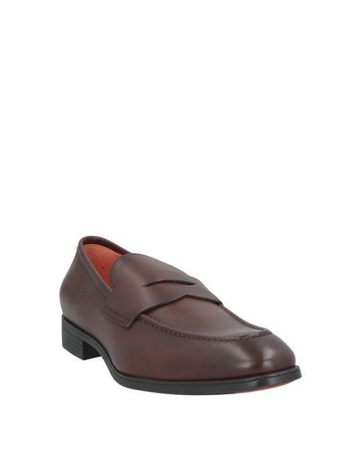 Santoni Brown Loafers for men