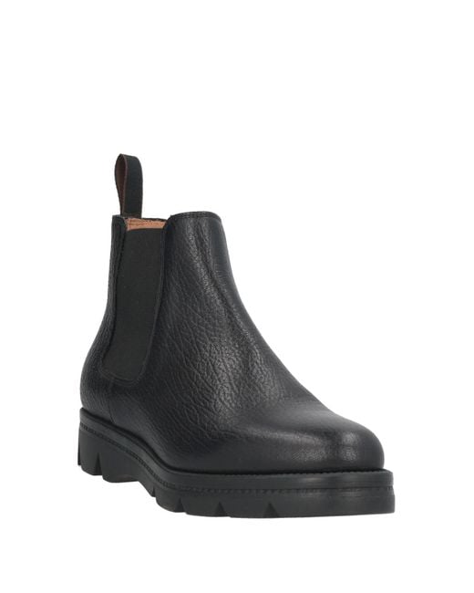 Santoni Black Ankle Boots