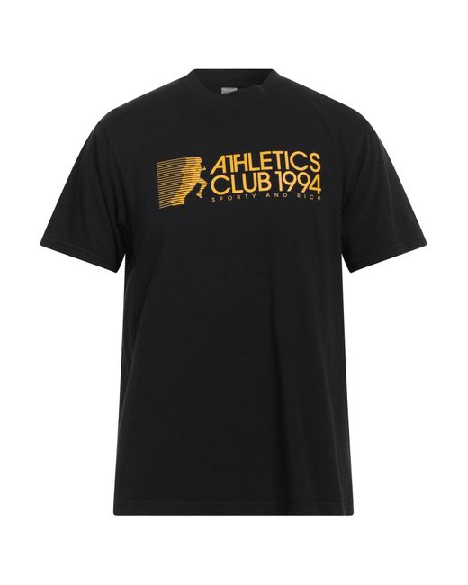 Sporty & Rich Black T-shirt for men