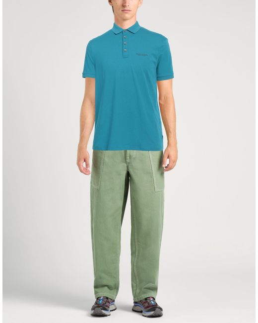 ARMANI EXCHANGE Blue Polo Shirt for men