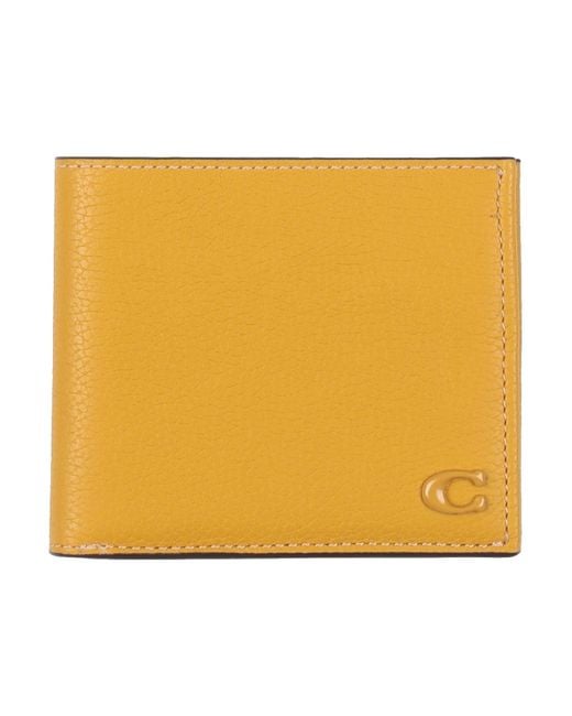 COACH Yellow Wallet Leather for men