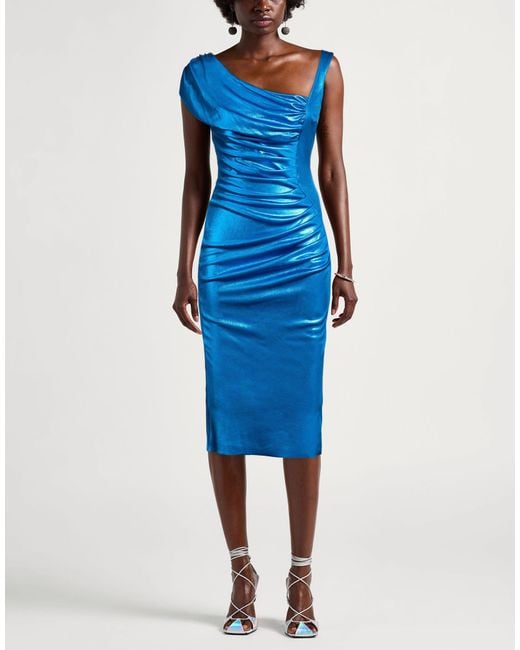 La Petite Robe Di Chiara Boni Blue Midi Dress