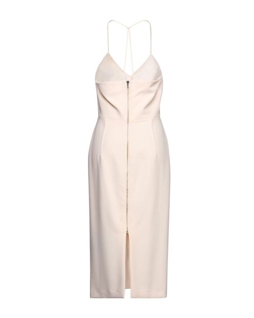 Roland Mouret White Light Midi Dress Polyester, Viscose, Elastane