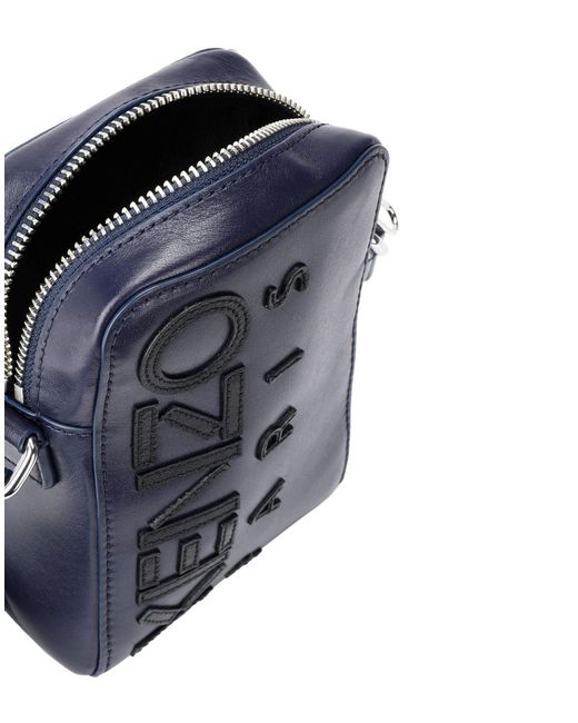 KENZO Leather Crossbody Bag in Blue for Men Lyst