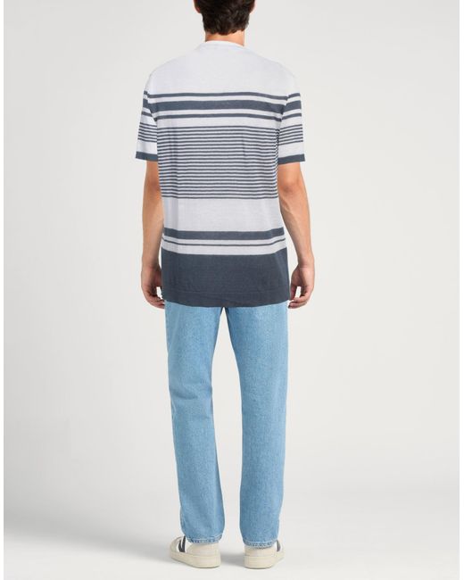 Liu Jo Blue Slate Sweater Linen, Cotton for men