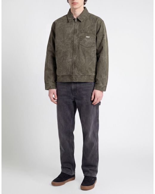Obey Green Denim Outerwear for men
