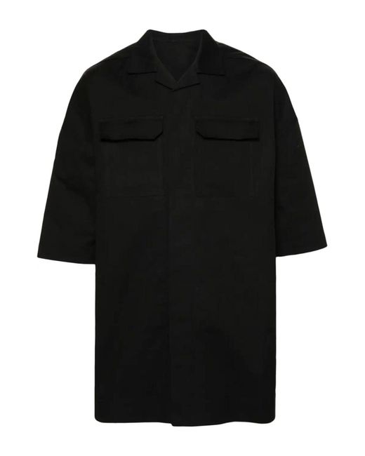 Chemise oversize à manches courtes Rick Owens pour homme en coloris Black