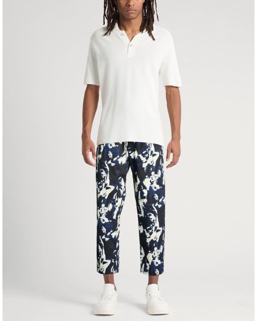 Grifoni Blue Pants Cotton, Elastane for men