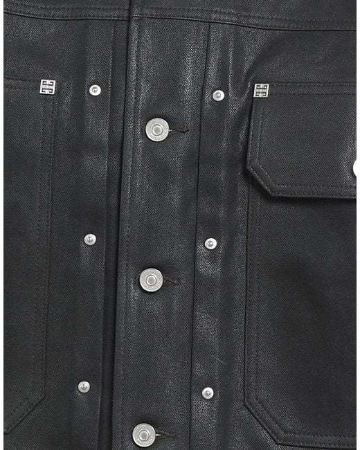 Givenchy Black Denim Outerwear Cotton, Elastane for men