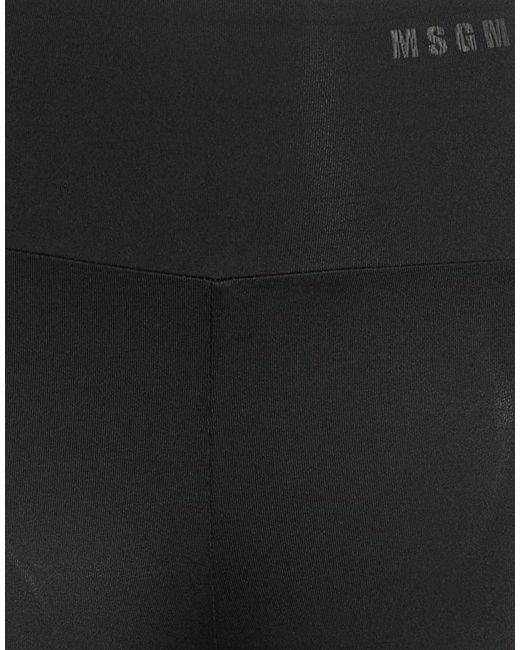 MSGM Black Shorts & Bermuda Shorts Polyamide, Elastane