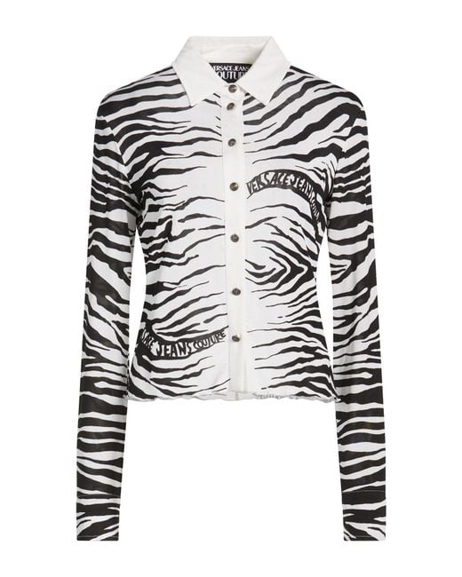 Versace Jeans Couture White Shirt Viscose, Elastane