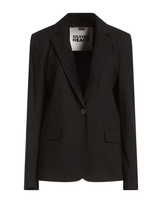 Silvian Heach Black Blazer Polyester, Viscose, Elastane