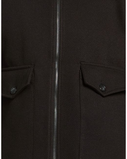 Exte Black Jacket Polyester, Viscose, Wool for men