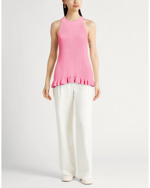 Semicouture Pink Top Viscose, Polyamide
