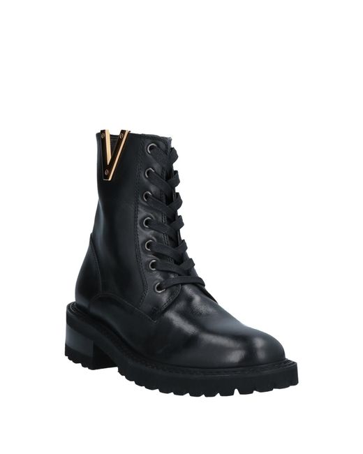 Via Roma 15 Black Ankle Boots Leather