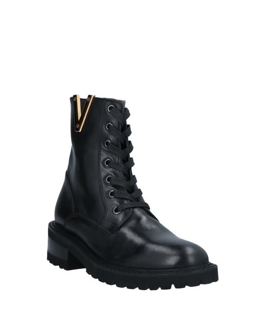 Via Roma 15 Black Ankle Boots Soft Leather