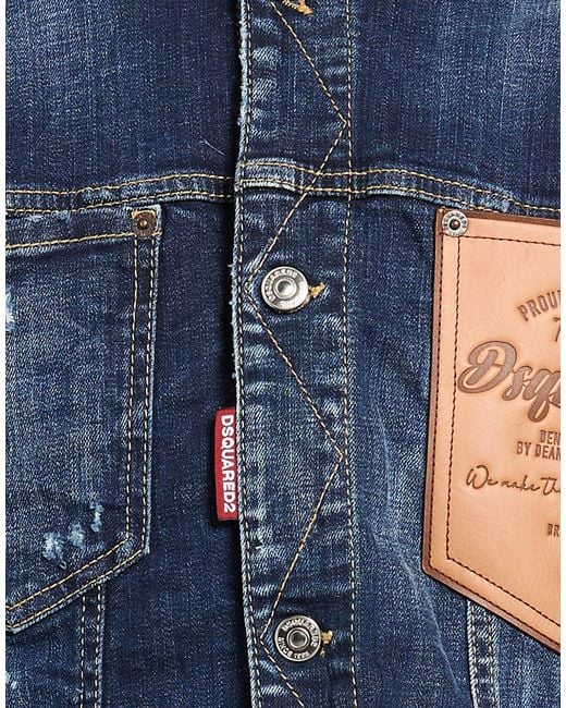 DSquared² Blue Denim Outerwear for men