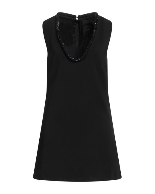 Pinko Black Mini Dress Viscose, Elastane