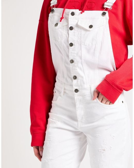 Dondup White Dungarees