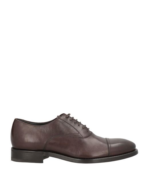 Henderson Brown Dark Lace-Up Shoes Calfskin for men