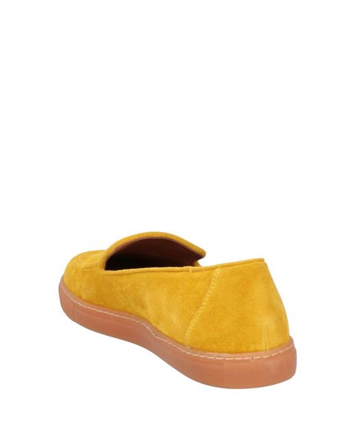 STEFANO TEMA Yellow Loafers for men