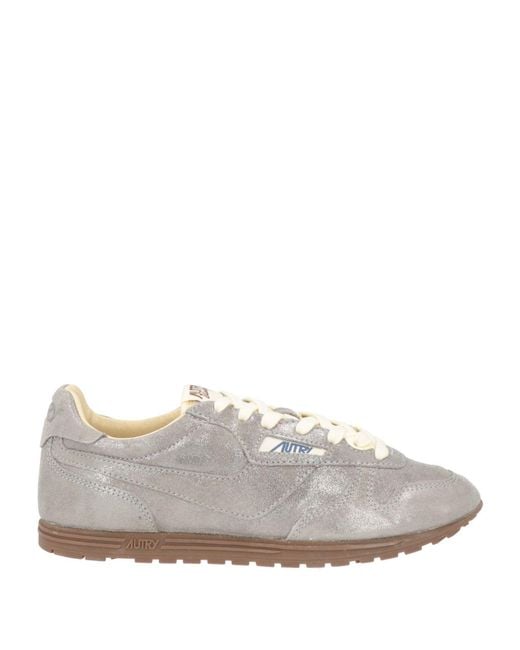 Autry Gray Sneakers Leather, Textile Fibers