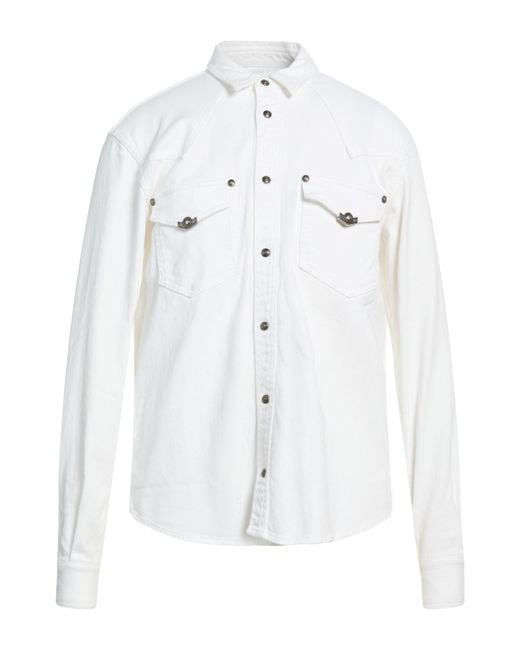 Versace Jeans Couture White Denim Shirt for men