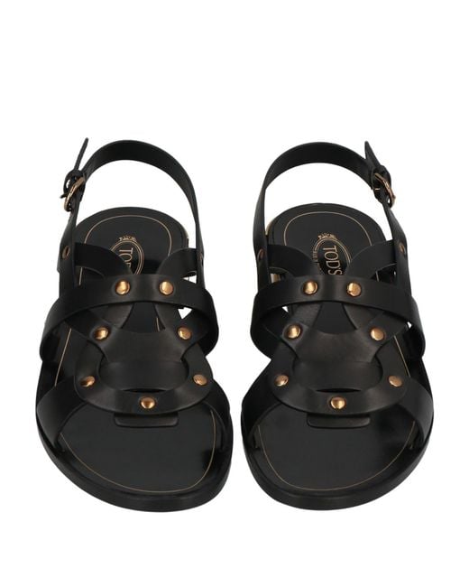 Tod's Black Sandals