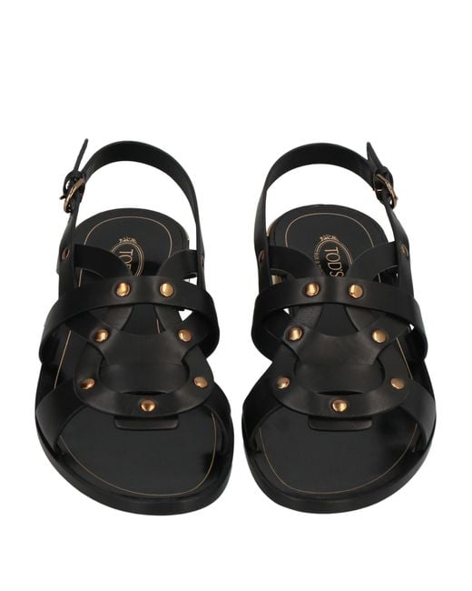Tod's Black Sandals