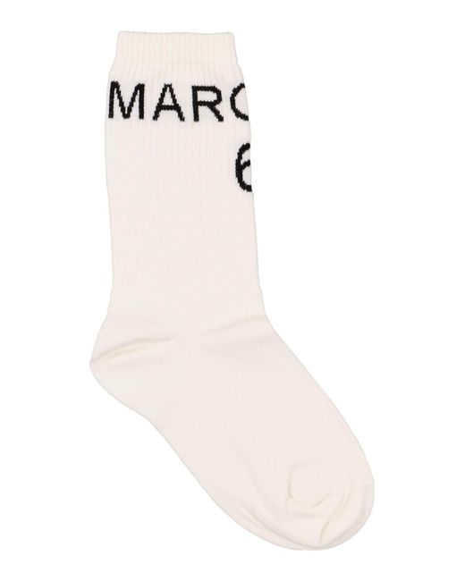 MM6 by Maison Martin Margiela White Socks & Hosiery