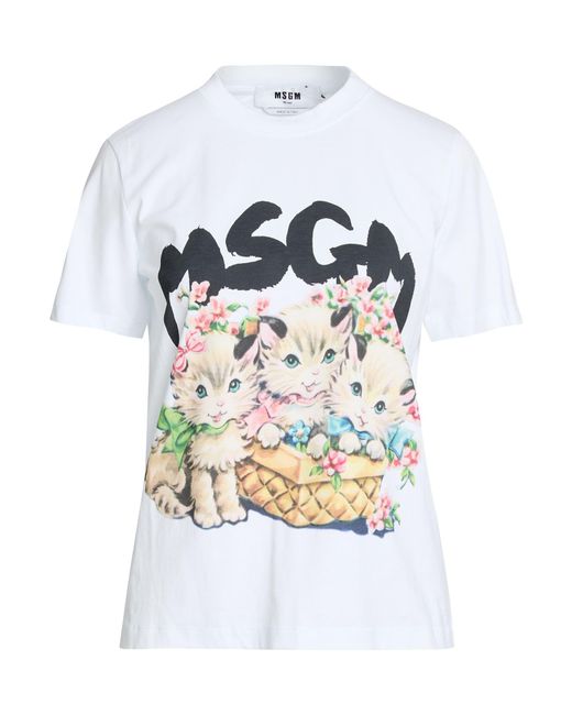 MSGM White T-Shirts