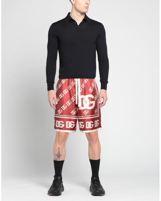 Dolce & Gabbana Red Shorts & Bermuda Shorts for men