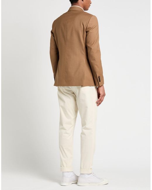 Lardini Brown Camel Blazer Wool, Polyester, Lyocell for men